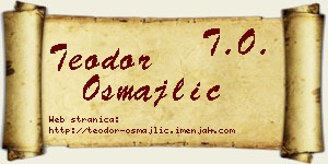 Teodor Osmajlić vizit kartica